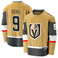 Elroe V.Golden Knights #9 Jack Eichel Gold Home Breakaway Stitched Jerseys
