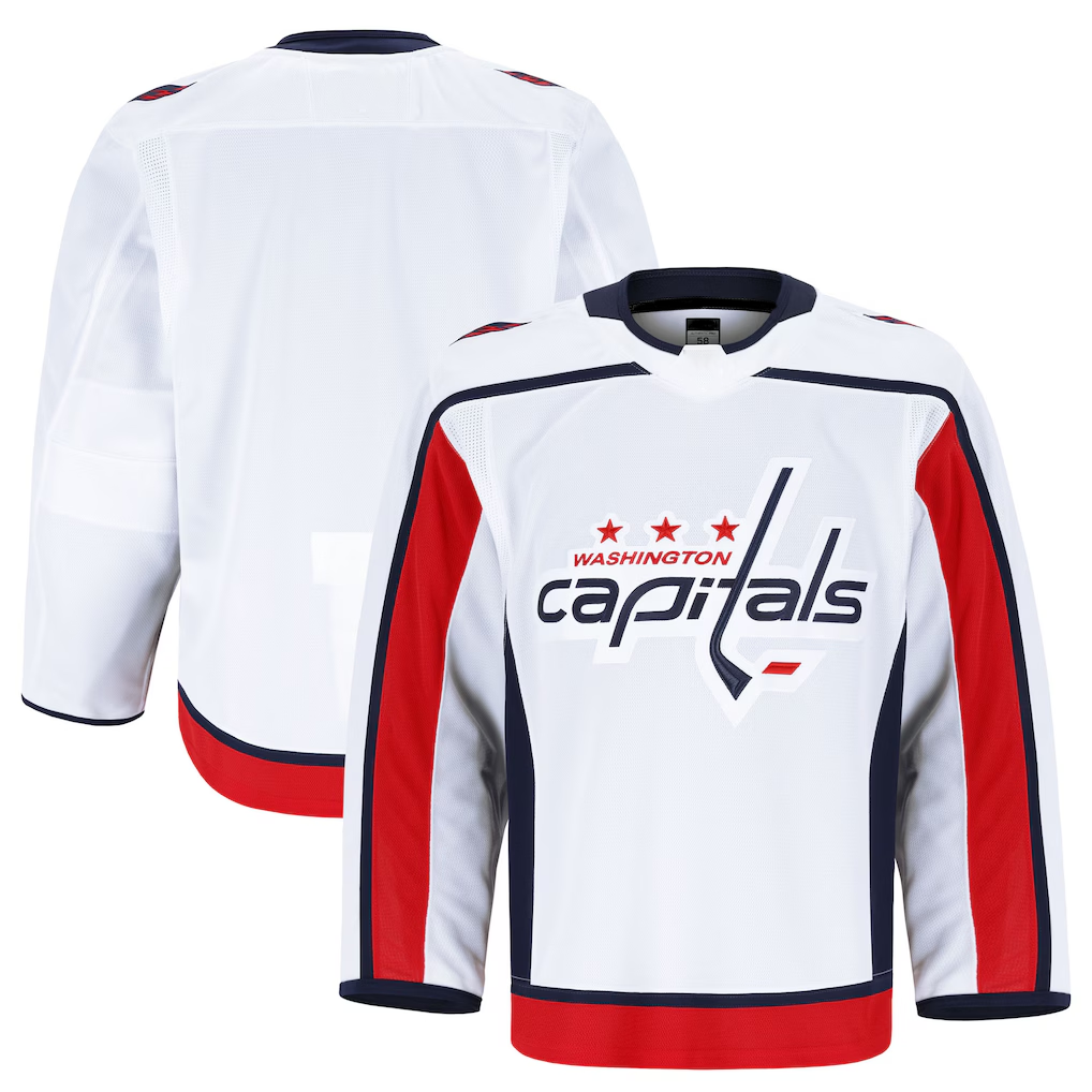 Elroe W.Capitals White Away Authentic Pro Jerseys