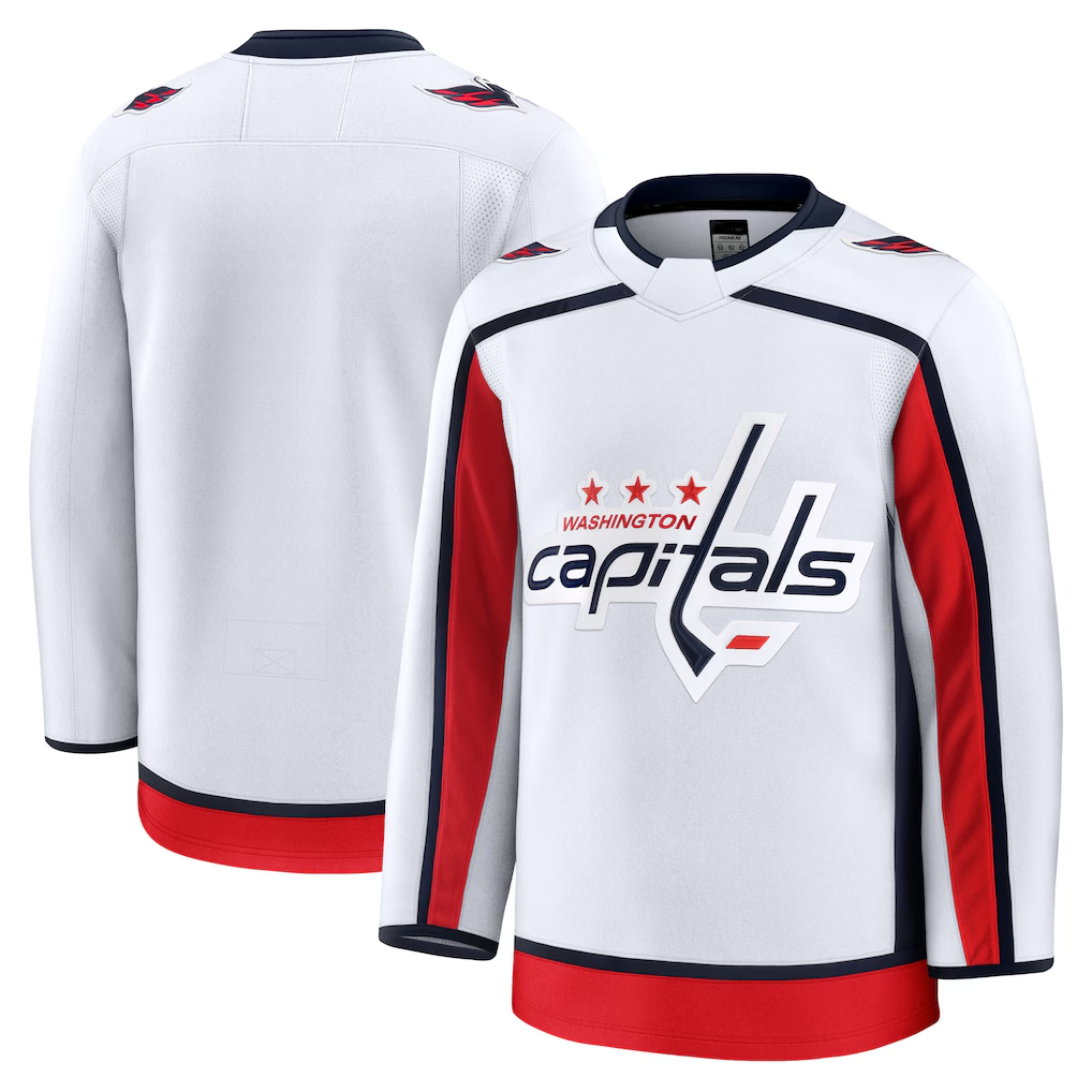 Elroe W.Capitals White Away Premium Jerseys