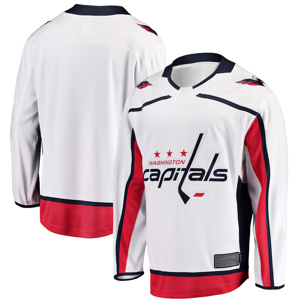Elroe W.Capitals White Breakaway Away Jerseys
