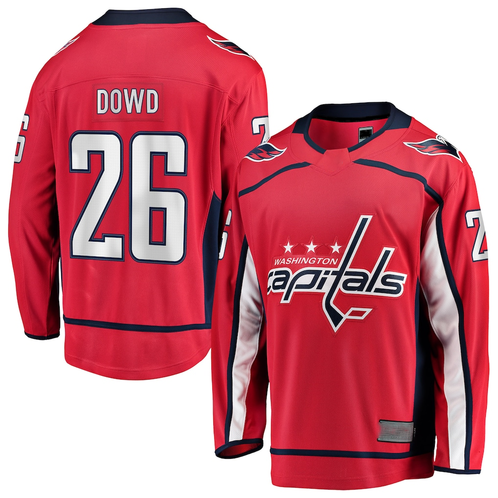 Elroe W.Capitals #26 Nic Dowd Red Home Breakaway Player Jerseys