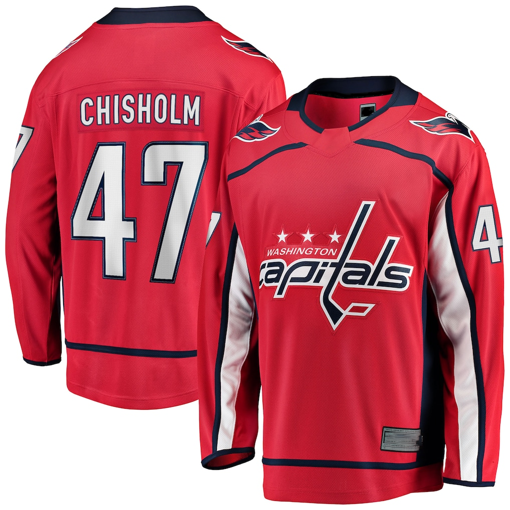 Elroe W.Capitals #47 Declan Chisholm Red Home Breakaway Jerseys