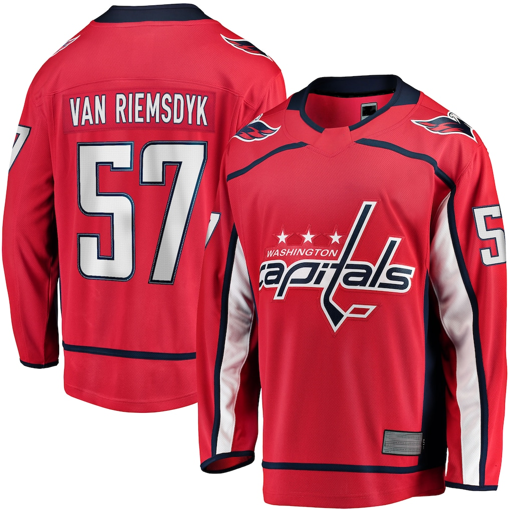 Elroe W.Capitals #57 Trevor van Riemsdyk Red Home Breakaway Jerseys