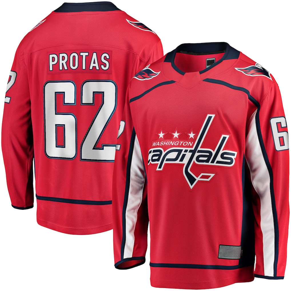 Elroe W.Capitals #62 llya Protas Red Home Breakaway Jerseys