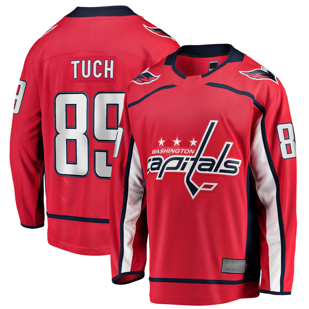 Elroe W.Capitals #89 Alex Tuch Red Home Breakaway Jerseys