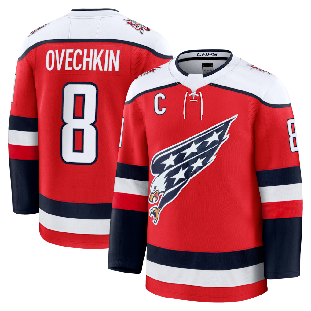 Elroe W.Capitals #8 Alexander Ovechkin Red Alternate Premium Player Jerseys