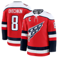 Elroe W.Capitals #8 Alexander Ovechkin Red Alternate Premium Player Jerseys