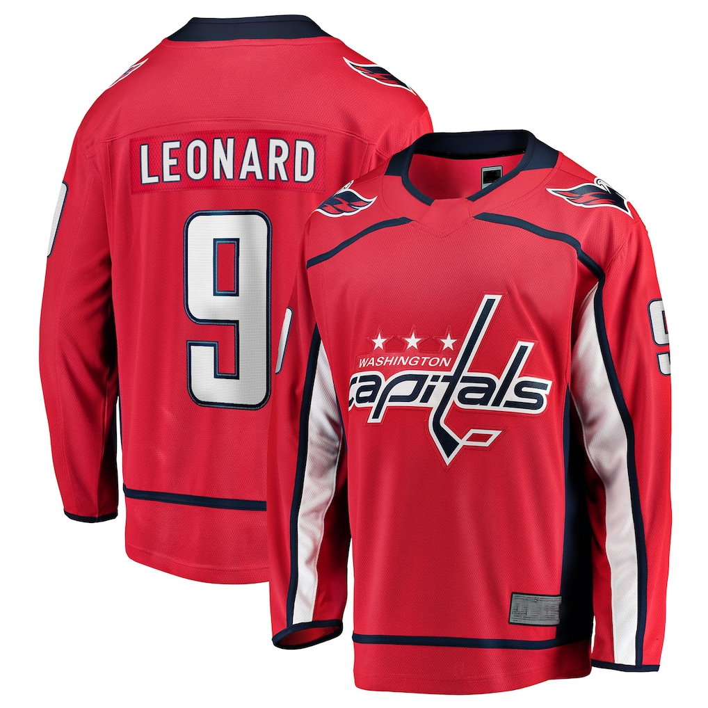 Elroe W.Capitals #9 Ryan Leonard Red Home Breakaway Jerseys
