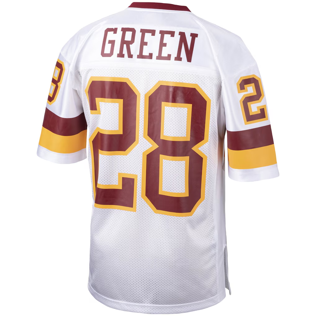 Elroe W.Commanders 1991 #28 Darrell Green Mitchell & Ness White Authentic Throwback Retired Player Stitched Puhic Jersey