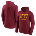 Elroe W.Commanders Burgundy LOGO Pullover Hoodies Game Blank Player Stitched Jerseys