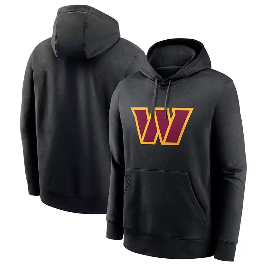Elroe W.Commanders Gray Pullover Hoodies Game Blank Player Stitched Jerseys