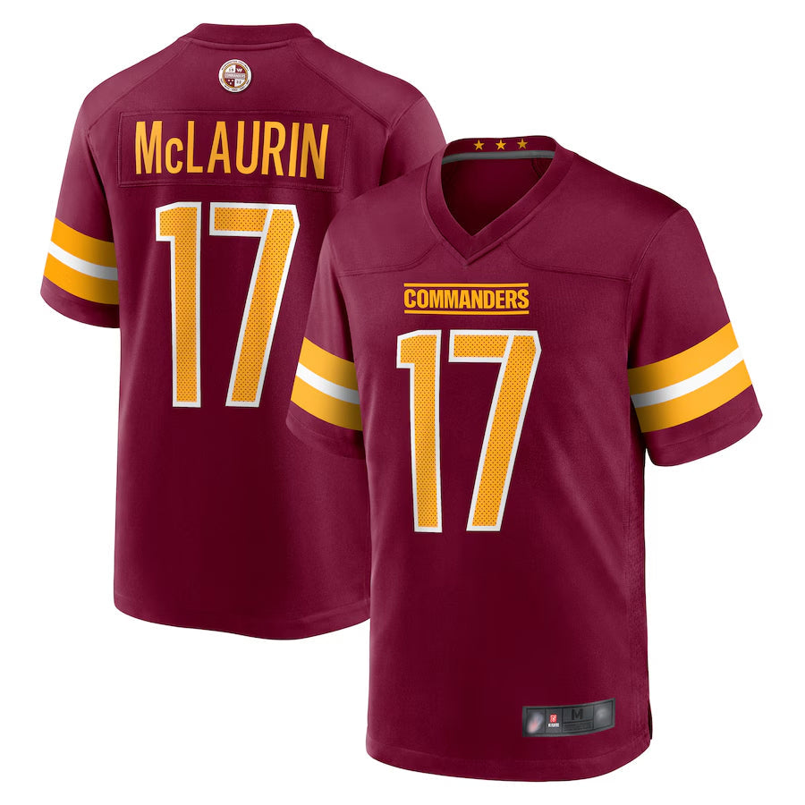 Elroe W.Commanders Home Game Jerseys - Burgundy - #17 Terry McLaurin Player Stitched Jerseys