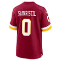 Elroe W.Commanders #0 Mike Sainristil Burgundy Game Stitched Jersey