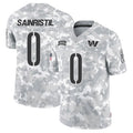 Elroe W.Commanders #0 Mike Sainristil Player Arctic Camo Salute to Service Limited Stitched Jerseys