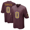 Elroe W.Commanders #0 Mike Sainristil Player Burgundy Alternate Home Game Stitched Jerseys