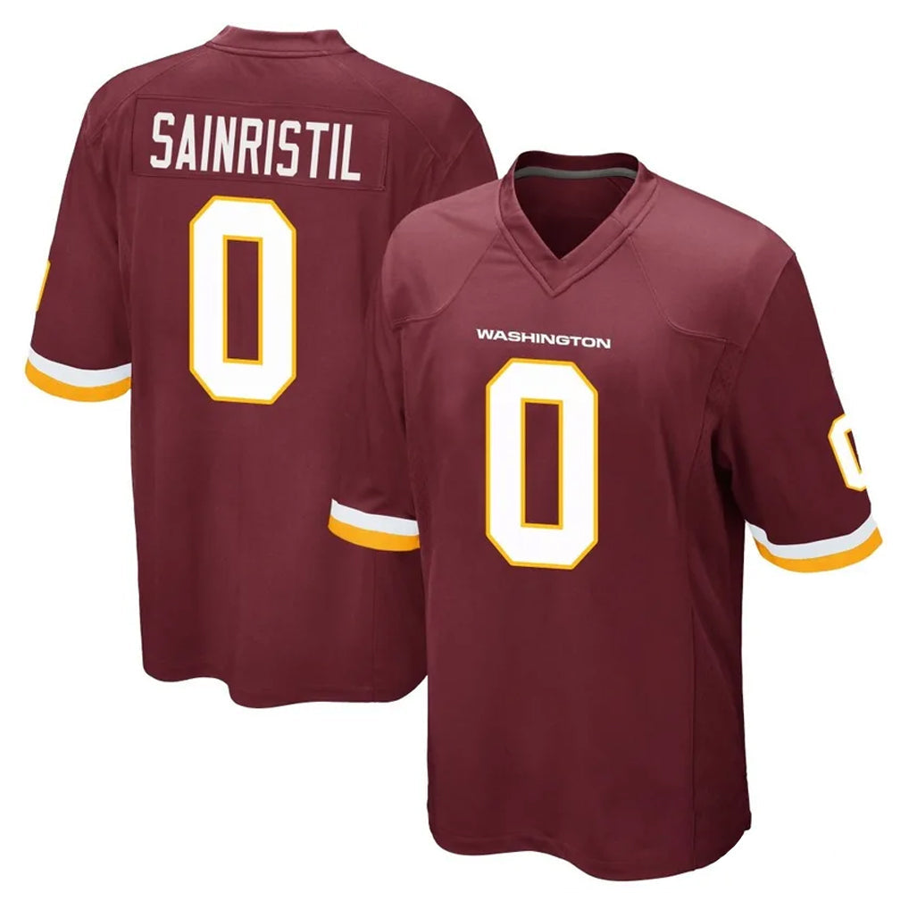 Elroe W.Commanders #0 Mike Sainristil Player Burgundy Team Color Home Game Stitched Jerseys