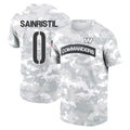 Elroe W.Commanders #0 Mike Sainristil Player Salute to Service Hoodies T-Shirts Stitched Jerseys