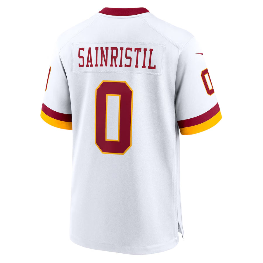 Elroe W.Commanders #0 Mike Sainristil Player White Game Stitched Jerseys