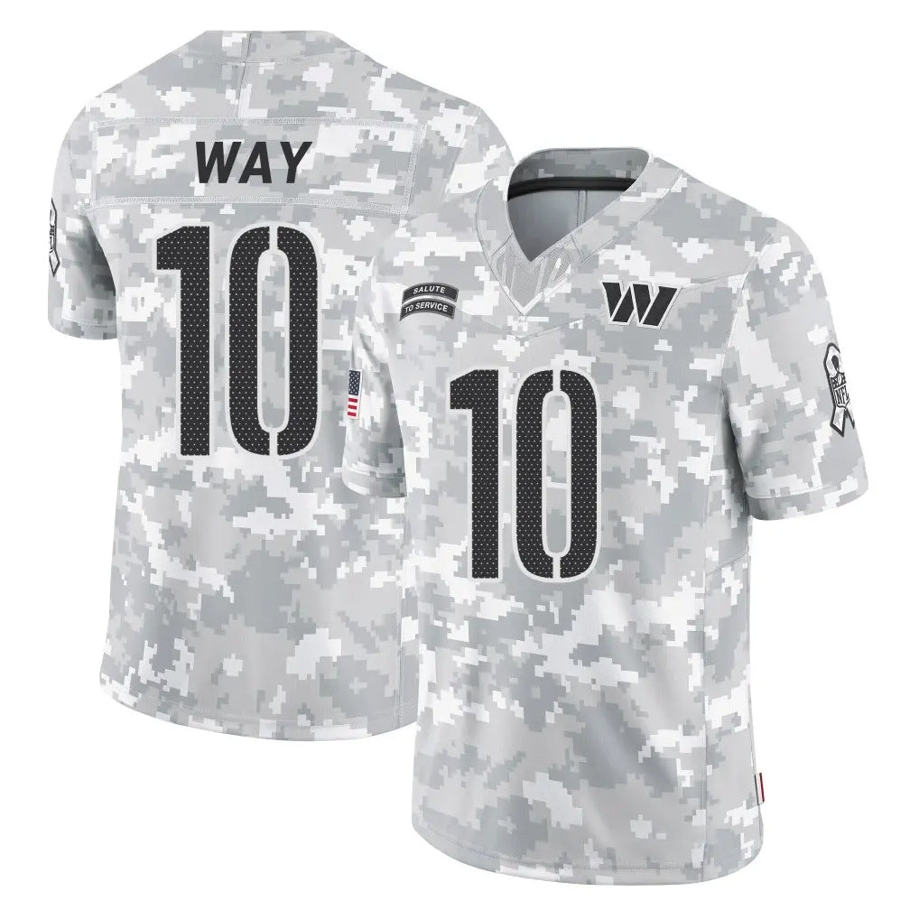 Elroe W.Commanders #10 Tress Way Player Arctic Camo Limited Salute To Service Home Game Stitched Jerseys