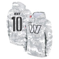 Elroe W.Commanders #10 Tress Way Player Arctic Camo Limited Salute to Service Pullover Hoodies Game Stitched Jerseys
