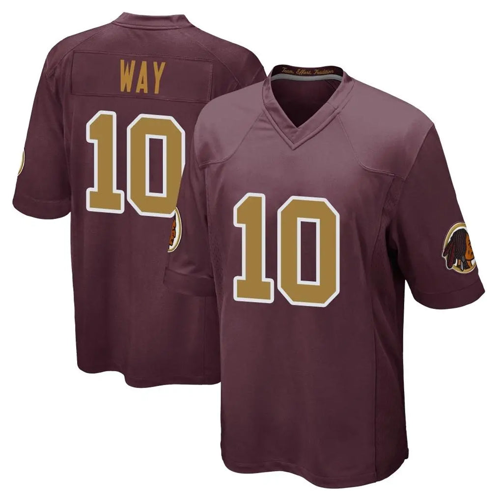 Elroe W.Commanders #10 Tress Way Player Burgundy Alternate Home Game Stitched Jerseys