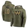 Elroe W.Commanders #10 Tress Way Player Olive Salute to Service Pullover Hoodie Limited Home Game Stitched Jerseys