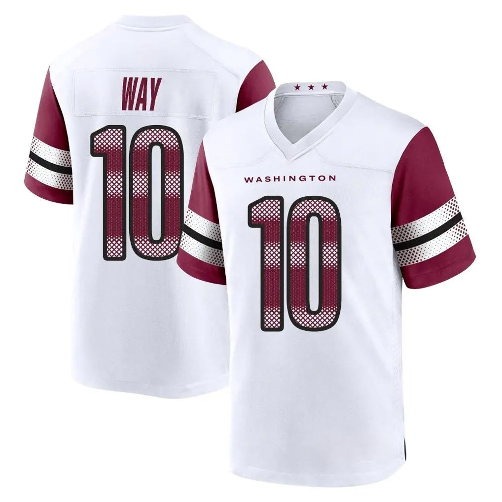 Elroe W.Commanders #10 Tress Way Player White Game Home Stitched Jerseys