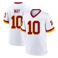 Elroe W.Commanders #10 Tress Way Player White Home Game Stitched Jerseys