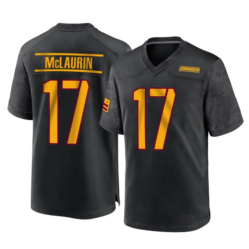 Elroe W.Commanders #17 Terry Mclaurin Player Black Home Game Stitched Jerseys