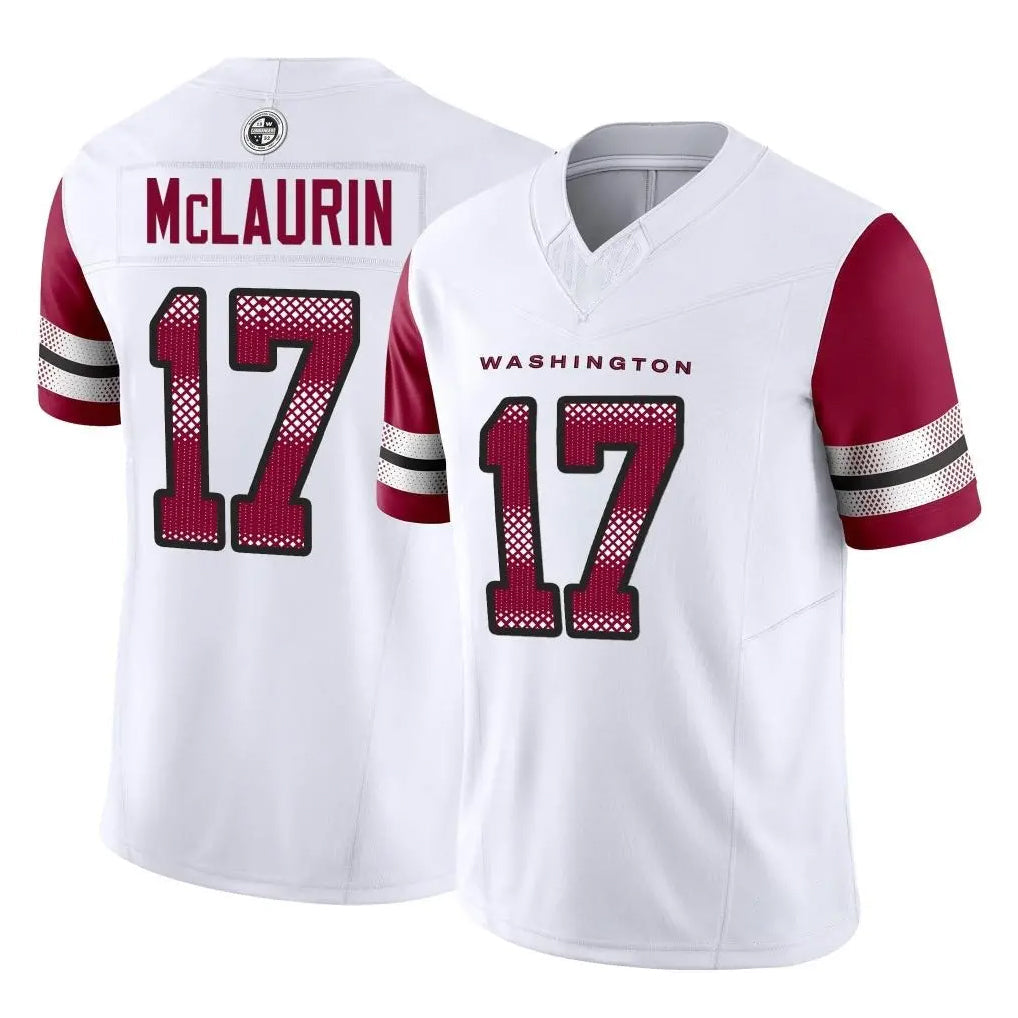 Elroe W.Commanders #17 Terry Mclaurin Player White Vapor F.U.S.E. Limited Home Game Stitched Jerseys