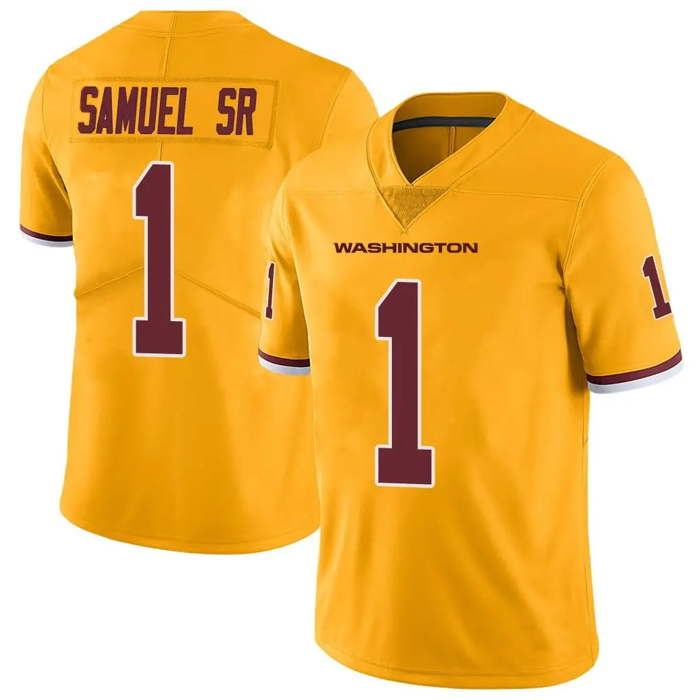 Elroe W.Commanders #1 Deebo Samuel Sr Player Gold Vapor Limited Stitched Jerseys