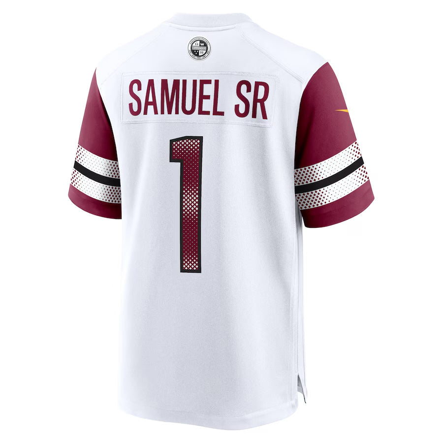 Elroe W.Commanders #1 Deebo Samuel Sr Player White Home Game Stitched Jerseys