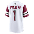 Elroe W.Commanders #1 Deebo Samuel Sr Player White Home Game Stitched Jerseys
