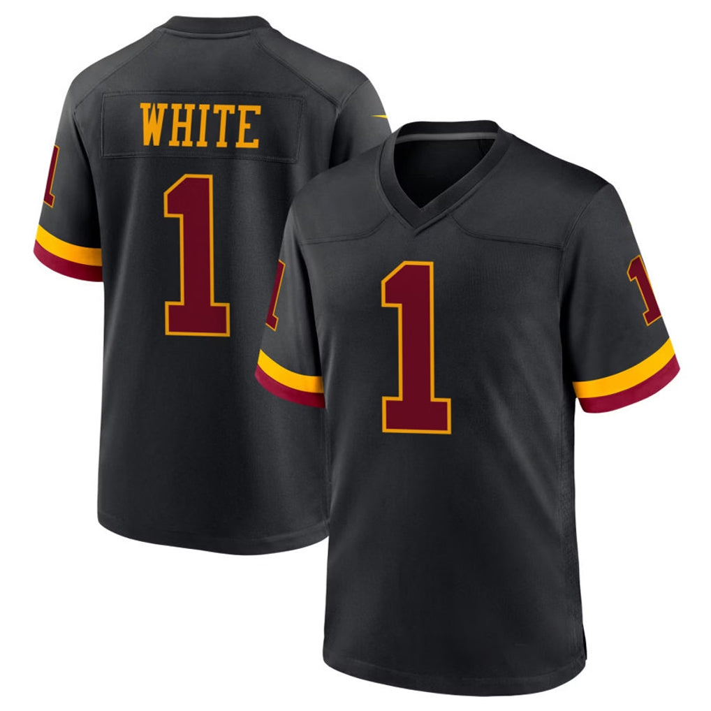 Elroe W.Commanders #1 Rachaad White Player Black Limited Home Game Stitched Jerseys