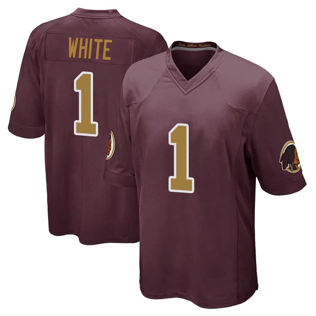 Elroe W.Commanders #1 Rachaad White Player Burgundy Alternate Home Game Stitched Jerseys