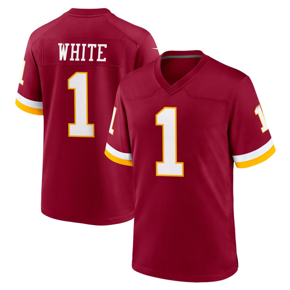 Elroe W.Commanders #1 Rachaad White Player Burgundy Game Home Stitched Jerseys