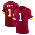 Elroe W.Commanders #1 Rachaad White Player Burgundy Game Home Stitched Jerseys