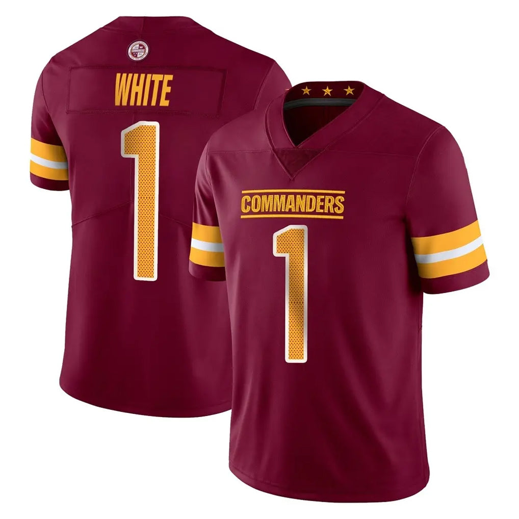 Elroe W.Commanders #1 Rachaad White Player Burgundy Limited Vapor Home Game Stitched Jerseys
