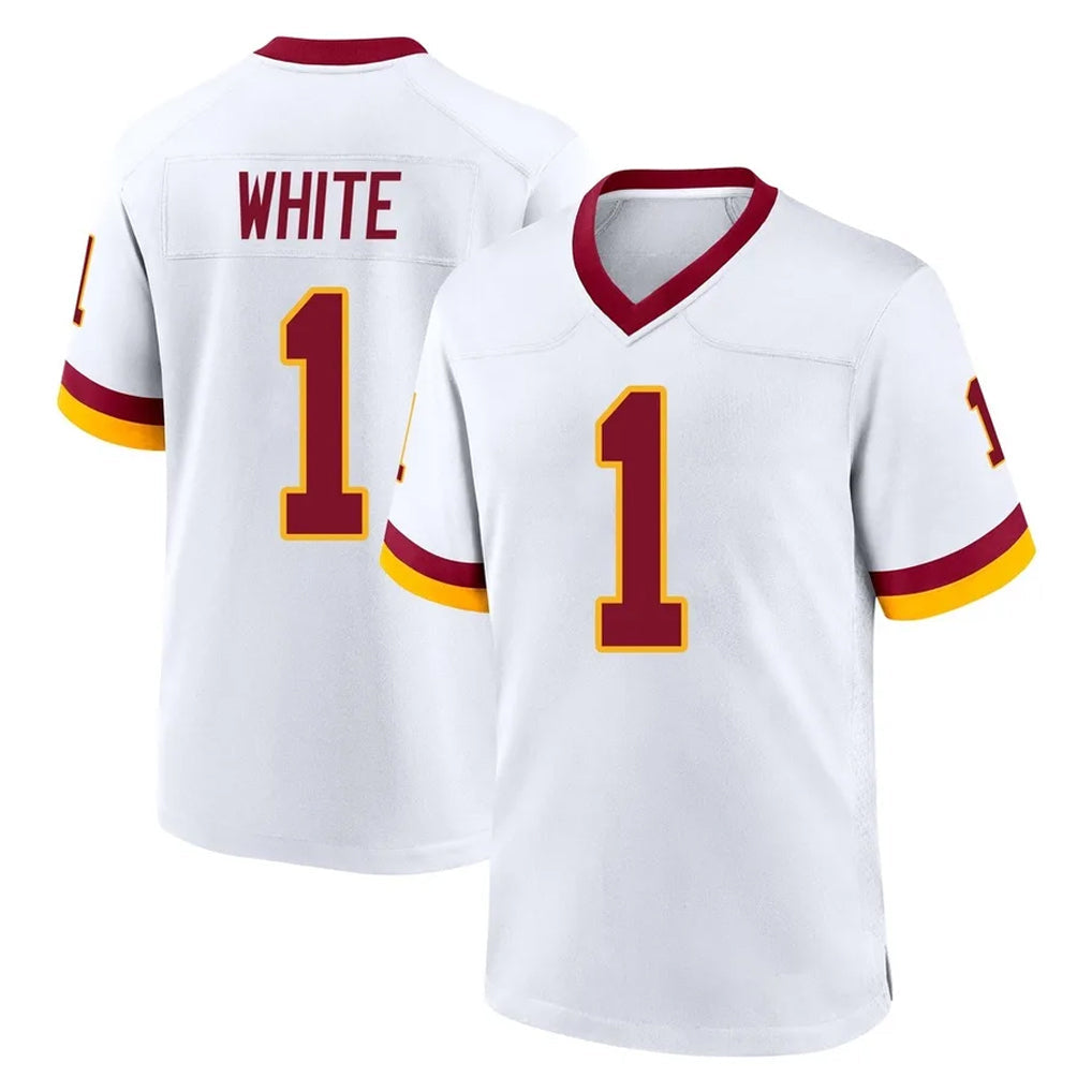 Elroe W.Commanders #1 Rachaad White Player White Home Game Stitched Jerseys