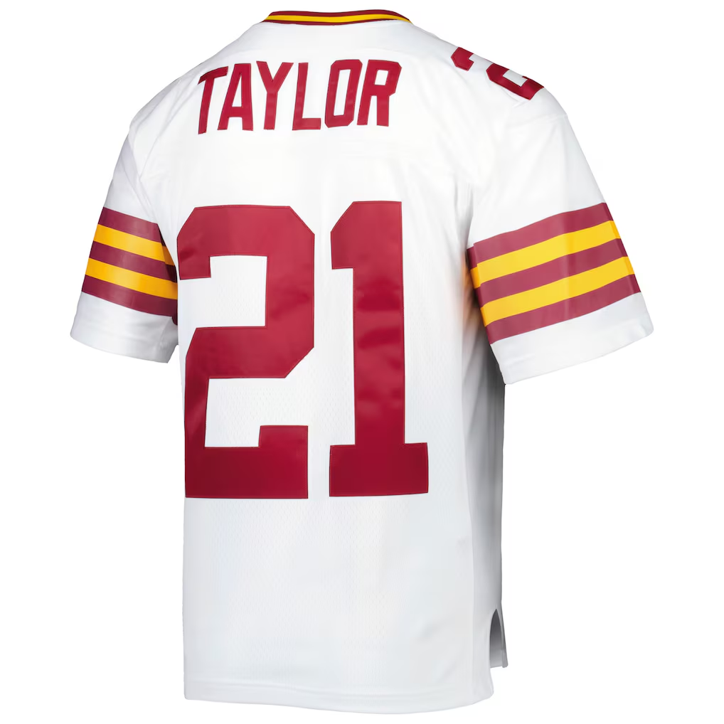 Elroe W.Commanders #21 Sean Taylor Mitchell & Ness White Legacy Replica Jersey Stitched Puhic Game Jerseys