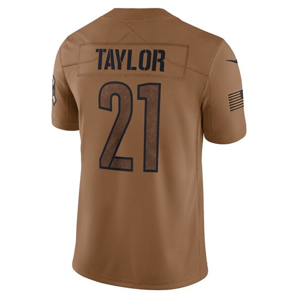 Elroe W.Commanders #21 Sean Taylor Player Brown Salute To Service Limited Stitched Jerseys