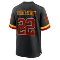 Elroe W.Commanders #22 Jacory Croskey-Merritt Black Hail Raiser Alternate Game Stitched Jerseys