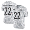Elroe W.Commanders #22 Jacory Croskey-Merritt Player Arctic Camo Salute to Service Limited Stitched Jerseys