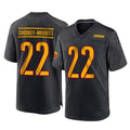 Elroe W.Commanders #22 Jacory Croskey-Merritt Player Black Home Game Stitched Jerseys