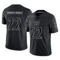 Elroe W.Commanders #22 Jacory Croskey-Merritt Player Black Limited Reflective Home Game Stitched Jerseys