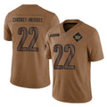 Elroe W.Commanders #22 Jacory Croskey-Merritt Player Brown Salute To Service Limited Stitched Jerseys