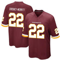 Elroe W.Commanders #22 Jacory Croskey-Merritt Player Burgundy Game Stitched Jerseys