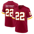Elroe W.Commanders #22 Jacory Croskey-Merritt Player Burgundy Game Home Stitched Jerseys
