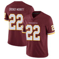 Elroe W.Commanders #22 Jacory Croskey-Merritt Player Burgundy Vapor Limited Stitched Jerseys