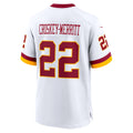Elroe W.Commanders #22 Jacory Croskey-Merritt Player White Home Game Stitched Jerseys